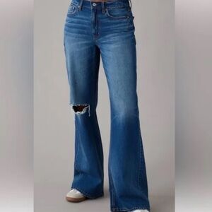 American Eagle Low Rise Baggy Flare Jean